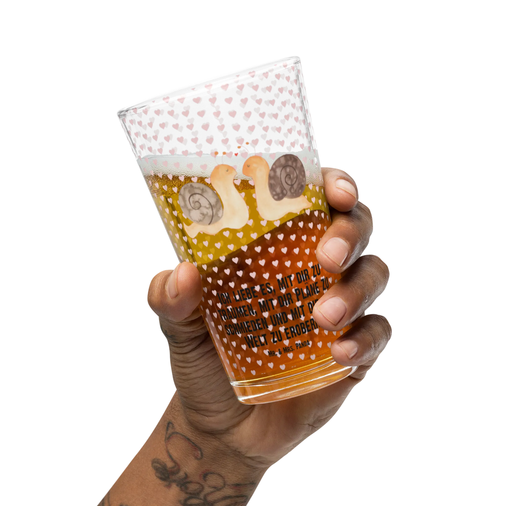 Szklanka do picia premium Miłość ślimaków Miłość, partner, przyjaciel, przyjaciółka, mąż, żona, wesele, zaręczyny, prośba o rękę, prezent miłosny, rocznica, dzień ślubu