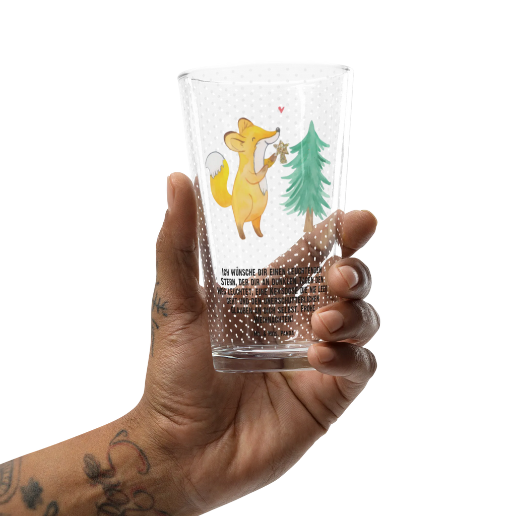 Szklanka do picia premium lis Choinka Zima, Boże Narodzenie, dekoracje świąteczne, Mikołaj, Adwent, Wigilia, zimowy motyw