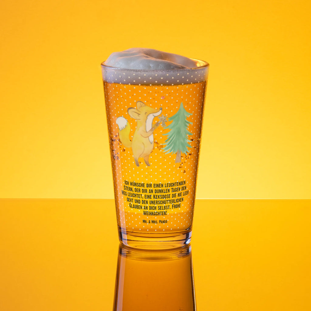 Szklanka do picia premium lis Choinka Zima, Boże Narodzenie, dekoracje świąteczne, Mikołaj, Adwent, Wigilia, zimowy motyw