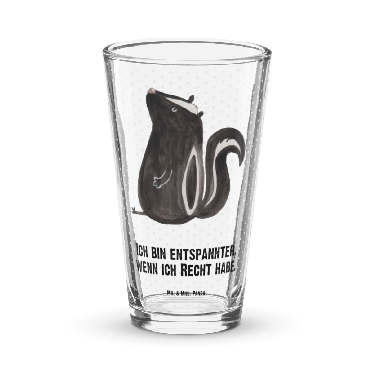 Premium drinking glass skunk Sit tumbler, water glass, highball glass, stemware, lead-free crystal glass, beer glass, premium glassware, dishwasher safe glass, luxury drinking glass, pint glass, cocktail glass, barware, glass, drinking glass, Skunk, wild animal, stinker, office, slogan, stinky, know-it-all, predator, law, skunk