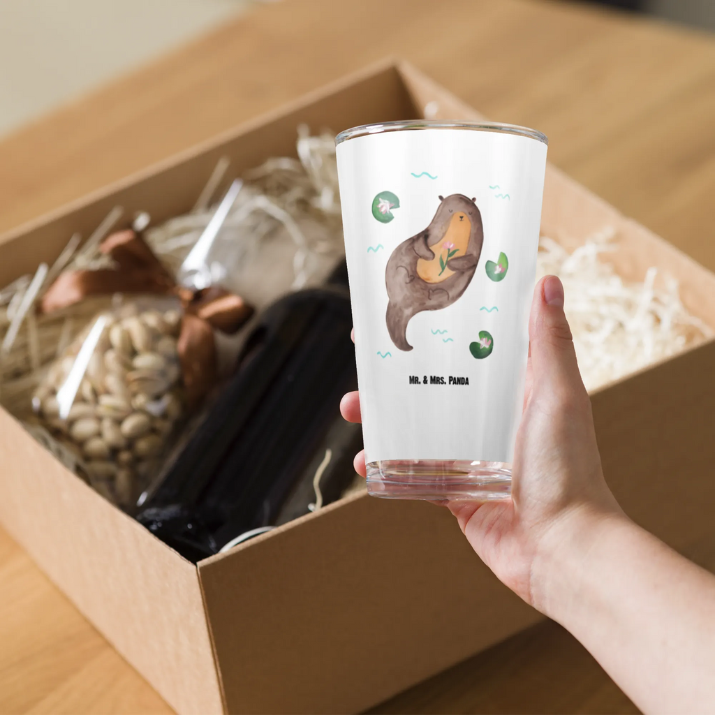 Szklanka do picia premium wydra lilia wodna Kuna, wydra, morska wydra