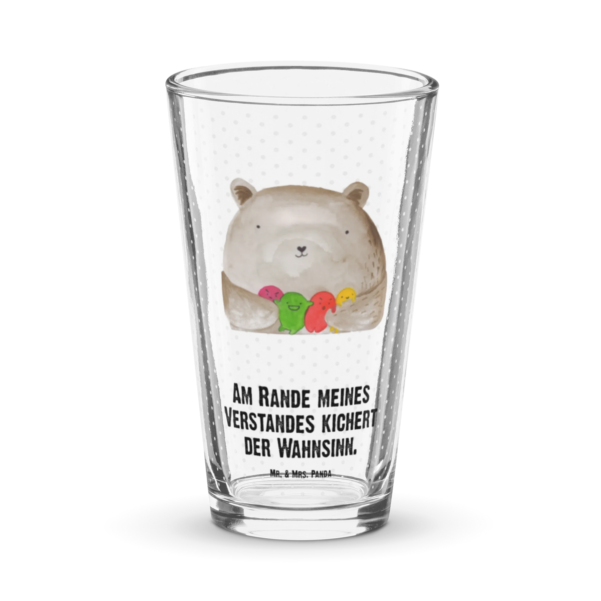 Premium drinking glass bear Feeling teddy bear, cuddly toy, Madness