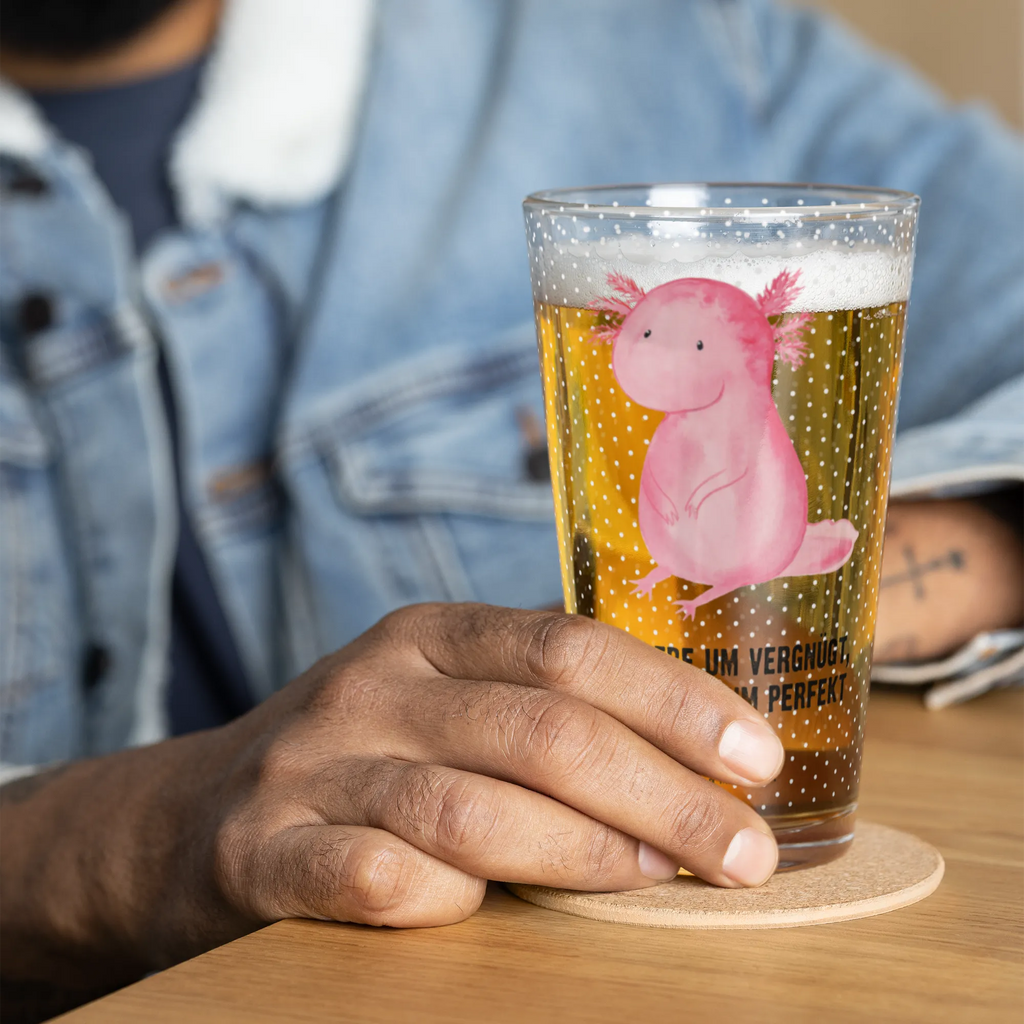 Premium drinking glass axolotl zero dishwasher safe glass, highball glass, water glass, tumbler, pint glass, lead-free crystal glass, cocktail glass, glass, premium glassware, drinking glass, barware, luxury drinking glass, stemware, beer glass, Axolotl, Axelotl, marine animals, Mexican walking fish, salamander, Axolot, happy, girlfriend, contented, love, wisdom, lifestyle, worldly wisdom, cheerful