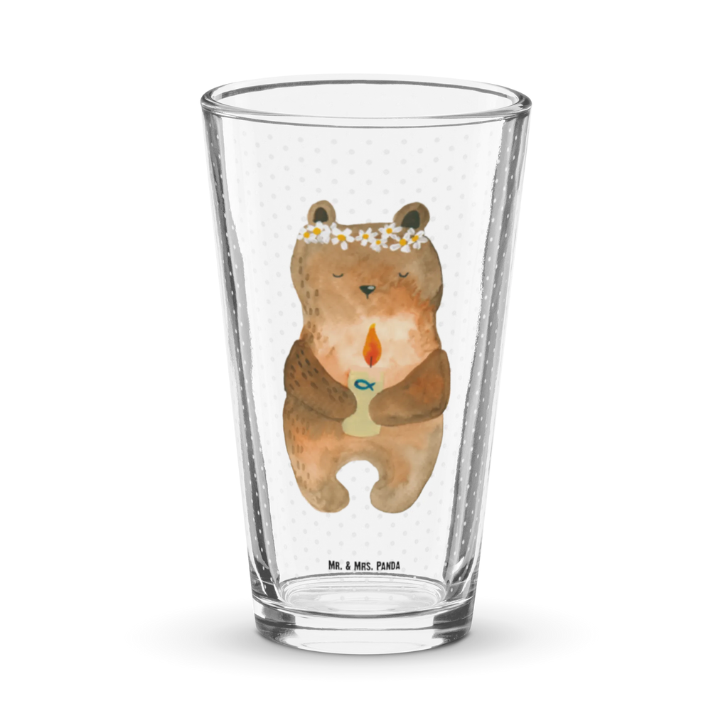 Premium drinking glass bear communion beer glass, stemware, dishwasher safe glass, lead-free crystal glass, luxury drinking glass, highball glass, water glass, drinking glass, pint glass, premium glassware, tumbler, glass, cocktail glass, barware, bear, teddy, teddy bear, cuddly toy, God's blessing, baptismal candle, communion, catholic