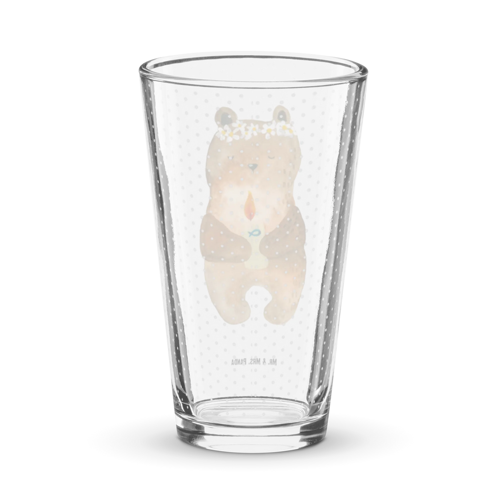 Premium drinking glass bear communion beer glass, stemware, dishwasher safe glass, lead-free crystal glass, luxury drinking glass, highball glass, water glass, drinking glass, pint glass, premium glassware, tumbler, glass, cocktail glass, barware, bear, teddy, teddy bear, cuddly toy, God's blessing, baptismal candle, communion, catholic