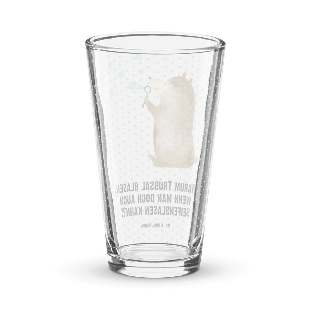 Premium drinking glass bear soap bubbles beer glass, drinking glass, pint glass, tumbler, premium glassware, lead-free crystal glass, water glass, highball glass, glass, stemware, luxury drinking glass, barware, dishwasher safe glass, cocktail glass, bear, teddy, teddy bear, cuddly toy, Soap Bubbles Bear Funny Being Happy Sad Happy