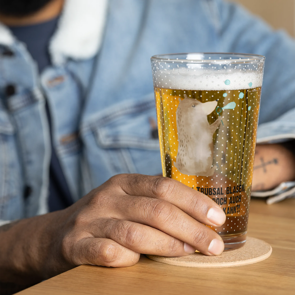 Premium drinking glass bear soap bubbles beer glass, drinking glass, pint glass, tumbler, premium glassware, lead-free crystal glass, water glass, highball glass, glass, stemware, luxury drinking glass, barware, dishwasher safe glass, cocktail glass, bear, teddy, teddy bear, cuddly toy, Soap Bubbles Bear Funny Being Happy Sad Happy