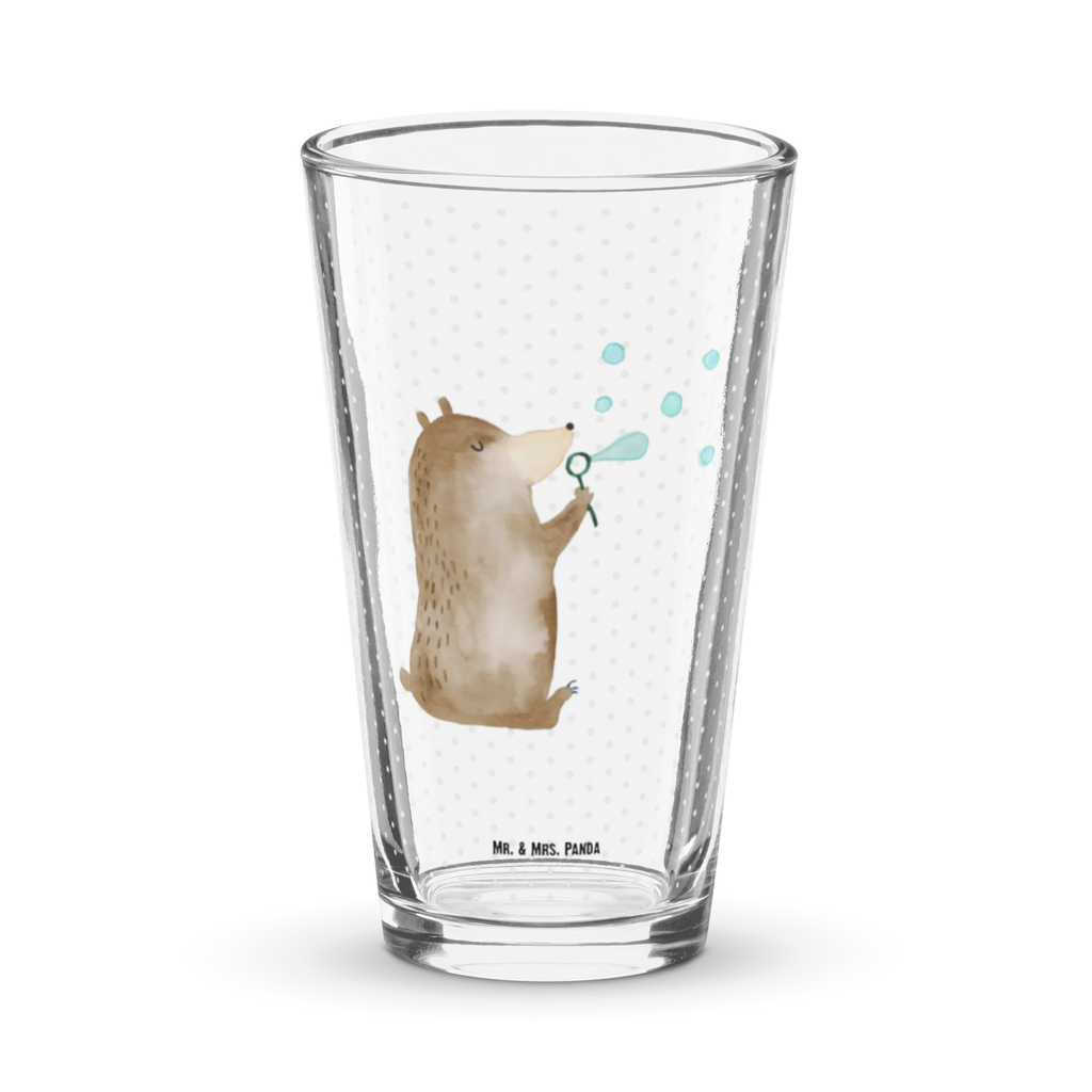 Premium drinking glass bear soap bubbles beer glass, drinking glass, pint glass, tumbler, premium glassware, lead-free crystal glass, water glass, highball glass, glass, stemware, luxury drinking glass, barware, dishwasher safe glass, cocktail glass, bear, teddy, teddy bear, cuddly toy, Soap Bubbles Bear Funny Being Happy Sad Happy
