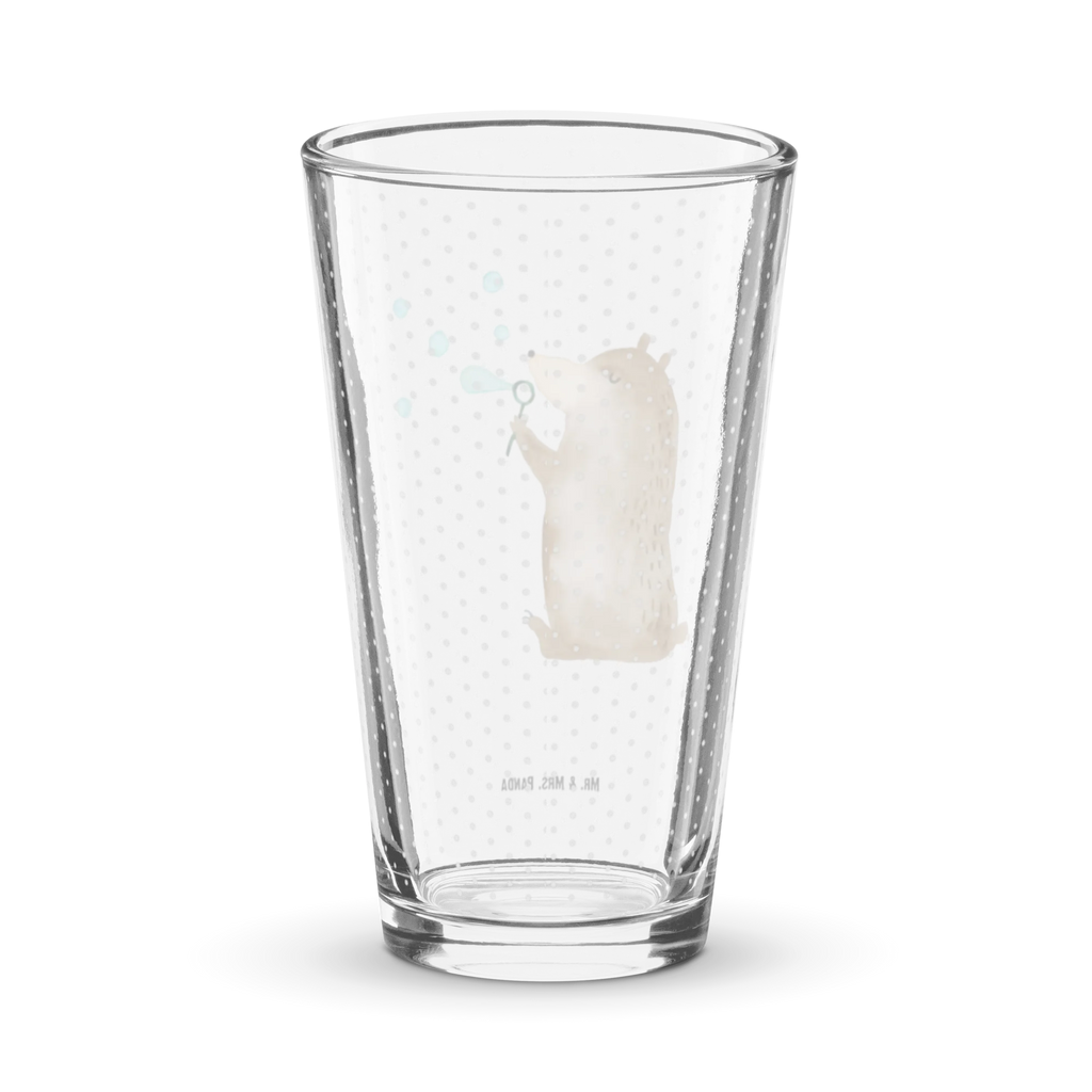 Premium drinking glass bear soap bubbles beer glass, drinking glass, pint glass, tumbler, premium glassware, lead-free crystal glass, water glass, highball glass, glass, stemware, luxury drinking glass, barware, dishwasher safe glass, cocktail glass, bear, teddy, teddy bear, cuddly toy, Soap Bubbles Bear Funny Being Happy Sad Happy