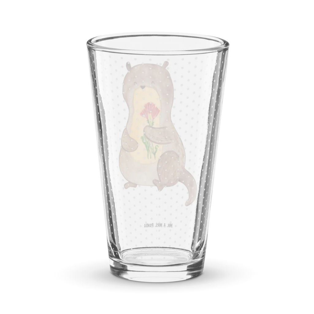 Szklanka do picia premium wydra bukiet kwiatów Kuna, wydra, morska wydra