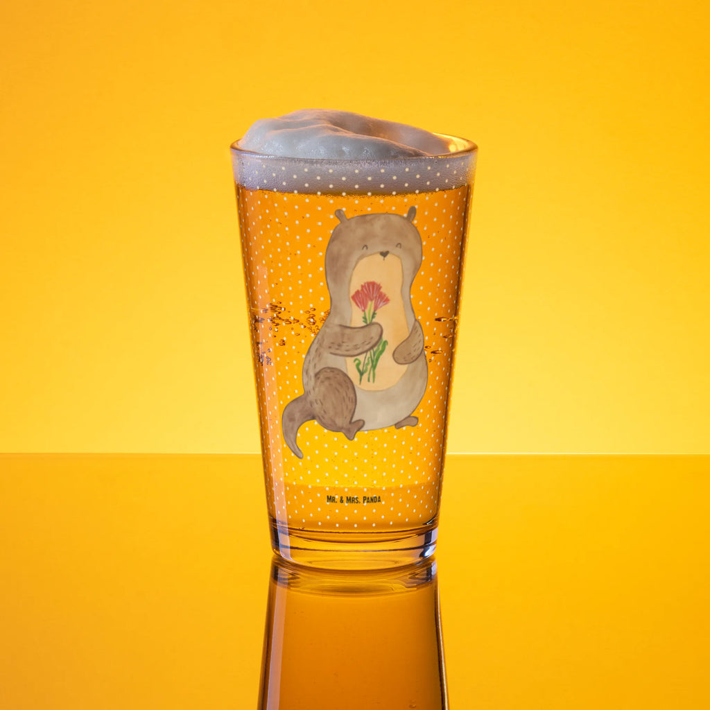 Szklanka do picia premium wydra bukiet kwiatów Kuna, wydra, morska wydra