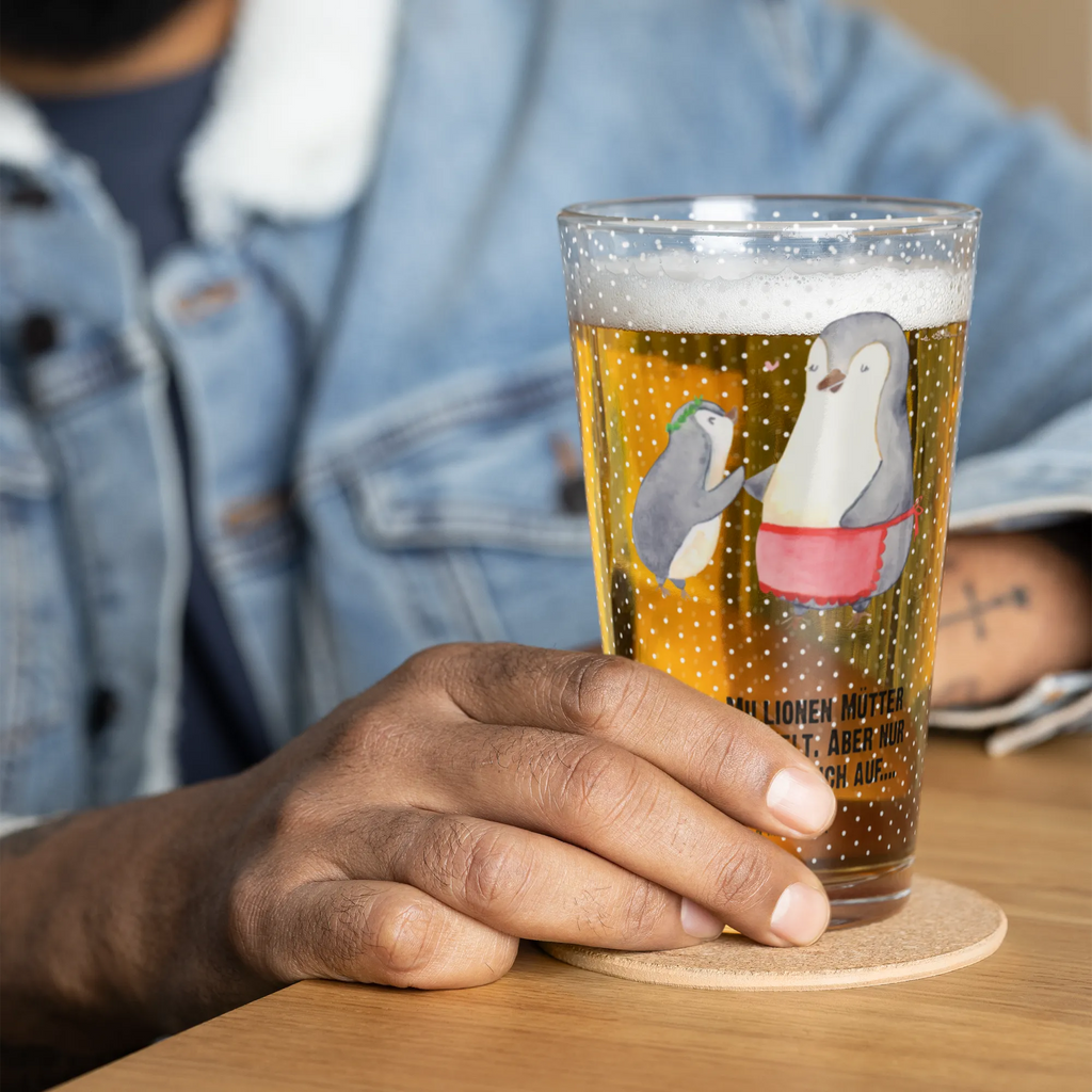 Premium drinking glass Penguin with child luxury drinking glass, glass, cocktail glass, dishwasher safe glass, drinking glass, barware, stemware, tumbler, beer glass, pint glass, premium glassware, highball glass, lead-free crystal glass, water glass, Family, Father's Day, Mother's Day, brother, sister, Mom, Dad, Gift, Mummy, Birthday, Mother, Mommy