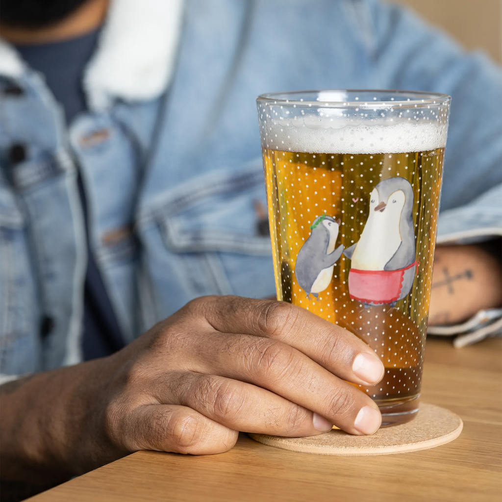 Premium drinking glass Penguin with child luxury drinking glass, glass, cocktail glass, dishwasher safe glass, drinking glass, barware, stemware, tumbler, beer glass, pint glass, premium glassware, highball glass, lead-free crystal glass, water glass, Family, Father's Day, Mother's Day, brother, sister, Mom, Dad, Gift, Mummy, Birthday, Mother, Mommy