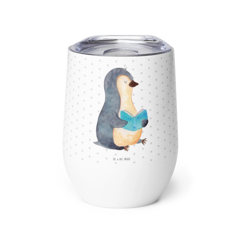 Wine cup Penguin A book stemless wine glasses, insulated tumbler, premium wine tumbler, mulled wine cup, drinking cup, wine goblet, wine tumbler, portable wine cup, wine glasses, wine travel tumbler, hot drinks, Penguin, North Pole, Winter, Penguins, leisure, lazing around, penguins, reading, bookworm, vacation, doing nothing, holidays, book