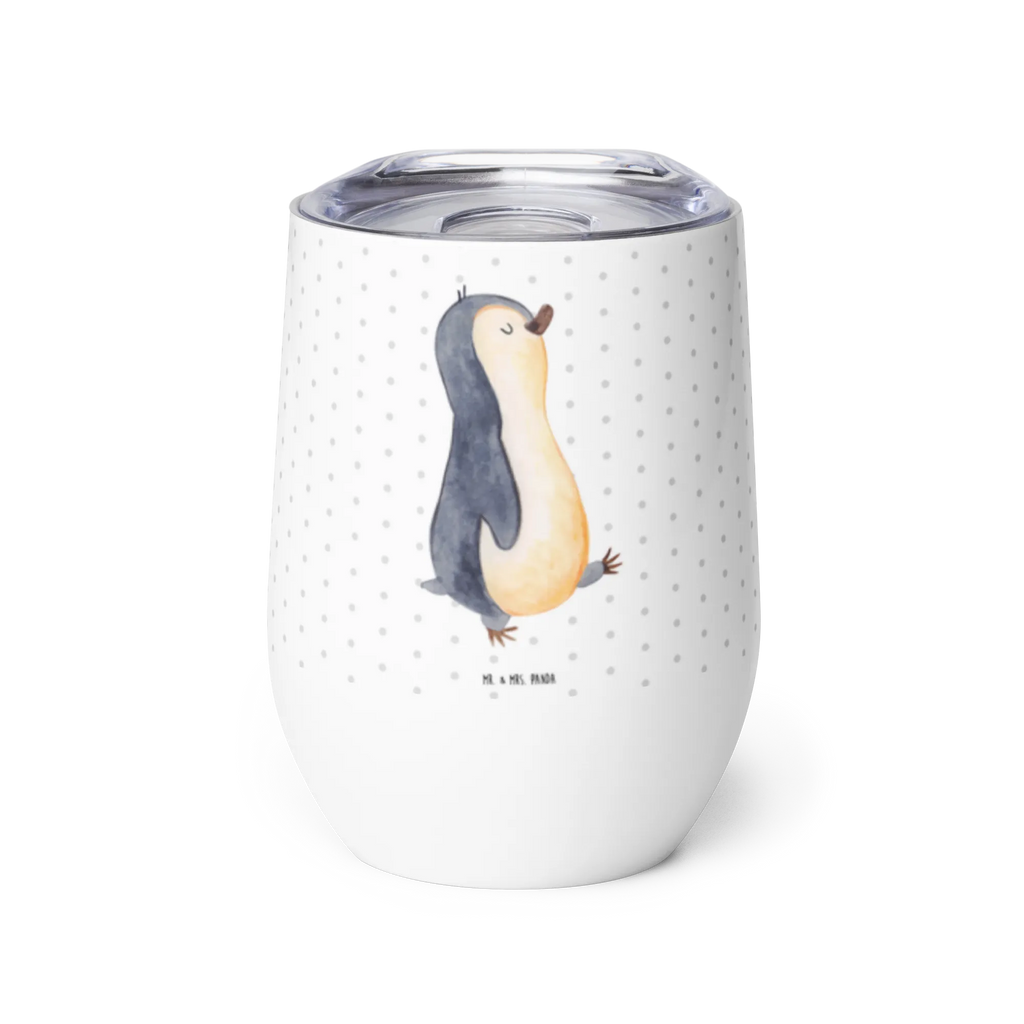 Wine cup Penguin march premium wine tumbler, wine tumbler, hot drinks, drinking cup, wine goblet, stemless wine glasses, wine travel tumbler, mulled wine cup, wine glasses, portable wine cup, insulated tumbler, Penguin, North Pole, Winter, Penguins, family, penguins, late riser, penguin, early riser, brother, sister