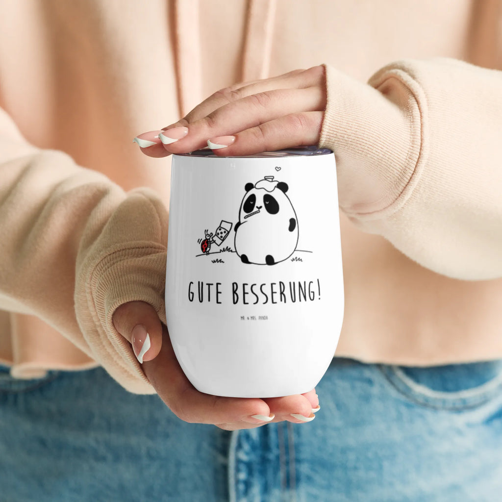 Wine cup Panda Get well soon wine goblet, drinking cup, stemless wine glasses, wine tumbler, premium wine tumbler, wine glasses, hot drinks, portable wine cup, insulated tumbler, wine travel tumbler, mulled wine cup