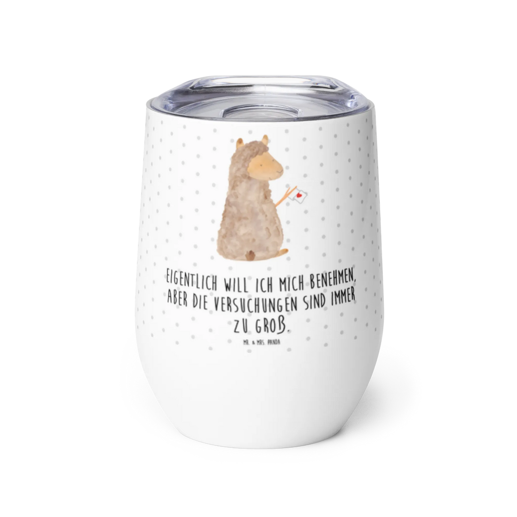 Wine cup alpaca banner wine travel tumbler, hot drinks, insulated tumbler, wine tumbler, drinking cup, wine glasses, stemless wine glasses, premium wine tumbler, portable wine cup, mulled wine cup, wine goblet, alpaca, llama, pako, camel, Peru, animal, favourite animal, llamas, love, Alpaca, alpacas