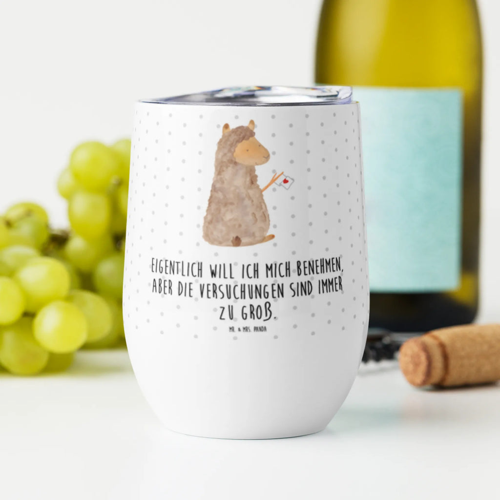 Wine cup alpaca banner wine travel tumbler, hot drinks, insulated tumbler, wine tumbler, drinking cup, wine glasses, stemless wine glasses, premium wine tumbler, portable wine cup, mulled wine cup, wine goblet, alpaca, llama, pako, camel, Peru, animal, favourite animal, llamas, love, Alpaca, alpacas