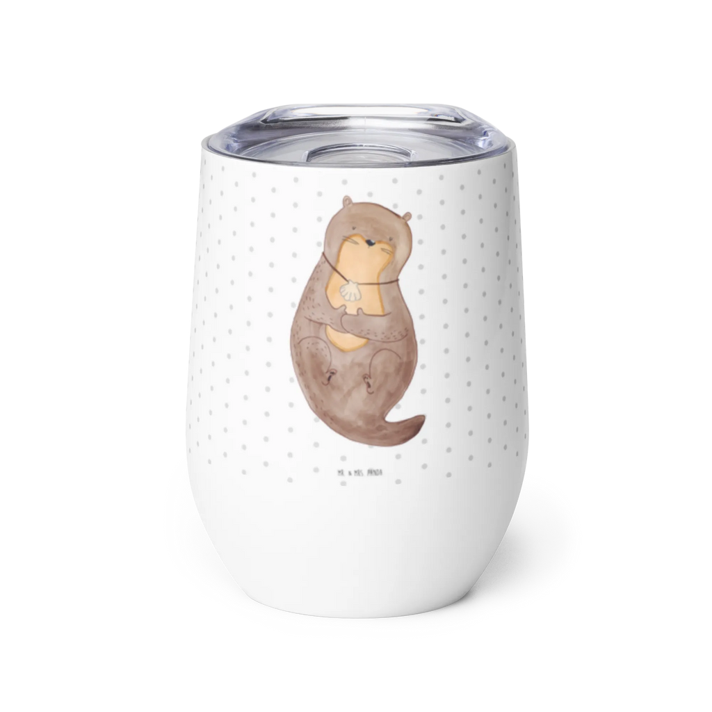 Wine cup otter shell wine travel tumbler, insulated tumbler, hot drinks, wine glasses, drinking cup, portable wine cup, premium wine tumbler, wine tumbler, stemless wine glasses, wine goblet, mulled wine cup, otter, marten, sea otter, European otter, water mammal, aquatic animal, baby otter, predator, water, otter gifts, animal lover, gift ideas for animal lovers, animal, mammal, water animal, gifts for people in love, otter love, dreaming, daydreaming, motivation, office, brooding