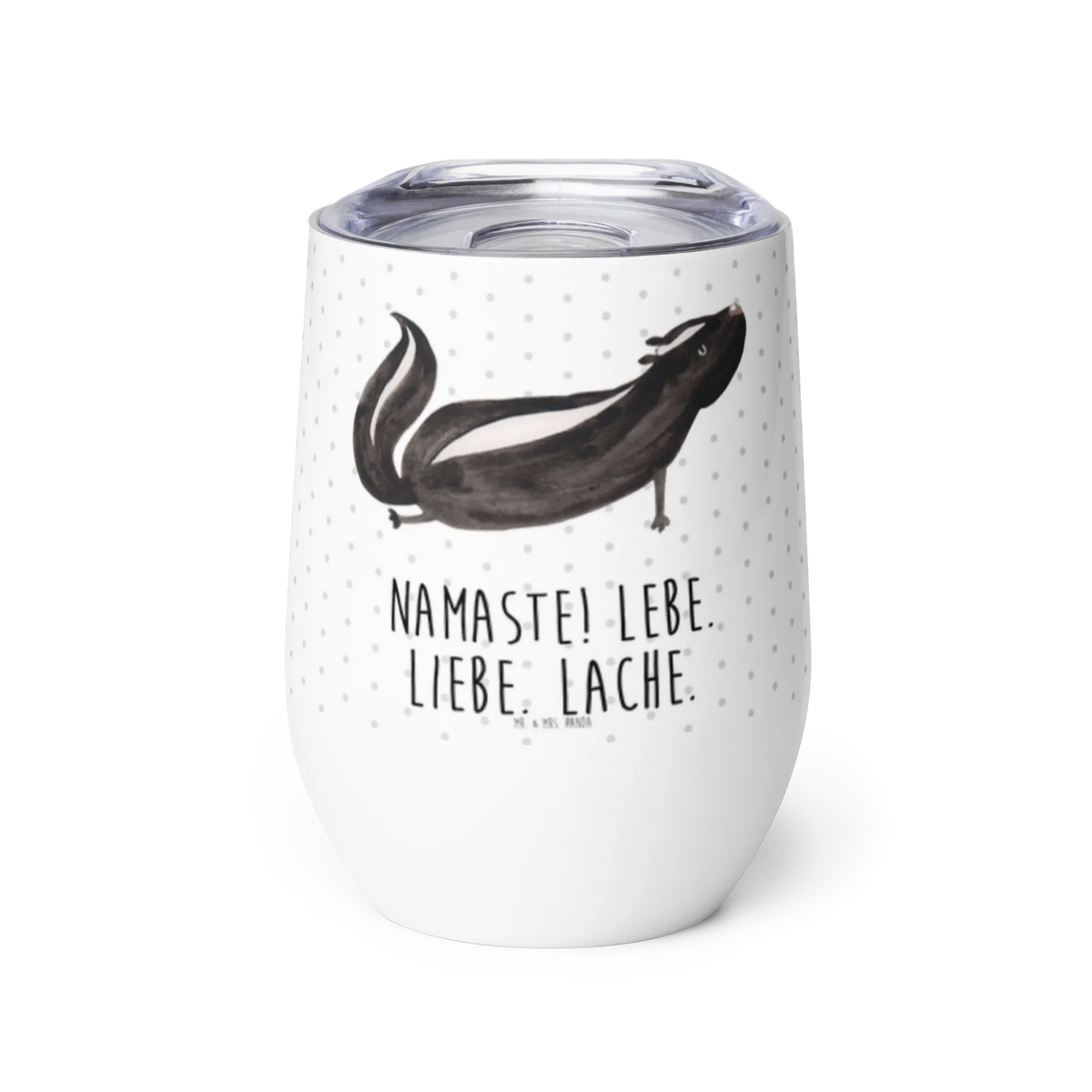 Kieliszek do wina skunks Joga Thermo Becher, Thermobecher, glühwein tasse, Edelstahlbecher, Edelstahl Weinbecher, Outdoor Becher, heißgetränkebecher, Wein Thermobecher, reise kaffeebecher, thermosbecher, kaffee tasse, glühweinbecher, isoliertasse, Reisebecher, edelstahl isolierbecher, Weinbecher, Weintumbler, edelstahl thermobecher, Isolierbecher, motivbecher, Stinktier, Skunk, Yoga, Stinki, Lache, Wildtier, Namaste, Stinker, Lebe, Raubtier, Liebe