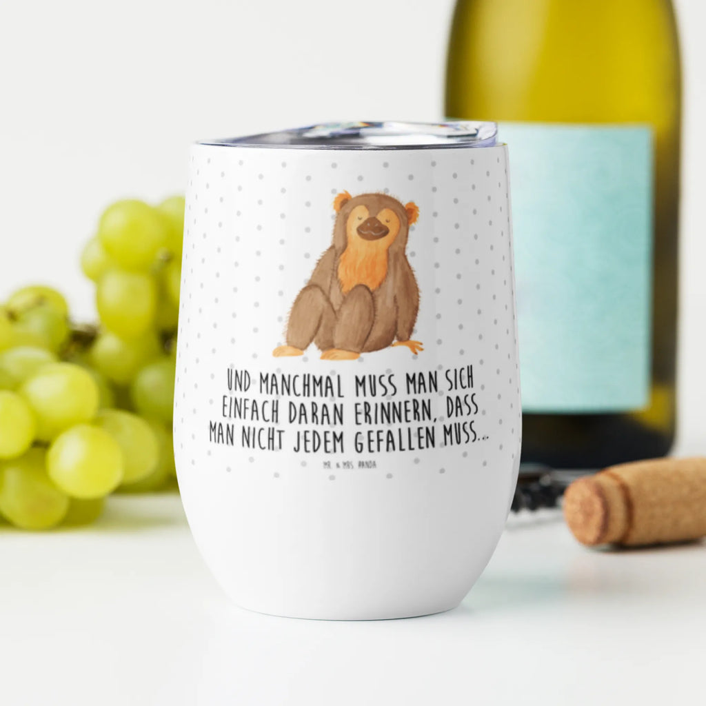 Kieliszek do wina Małpa Afryka, dzikie zwierzęta