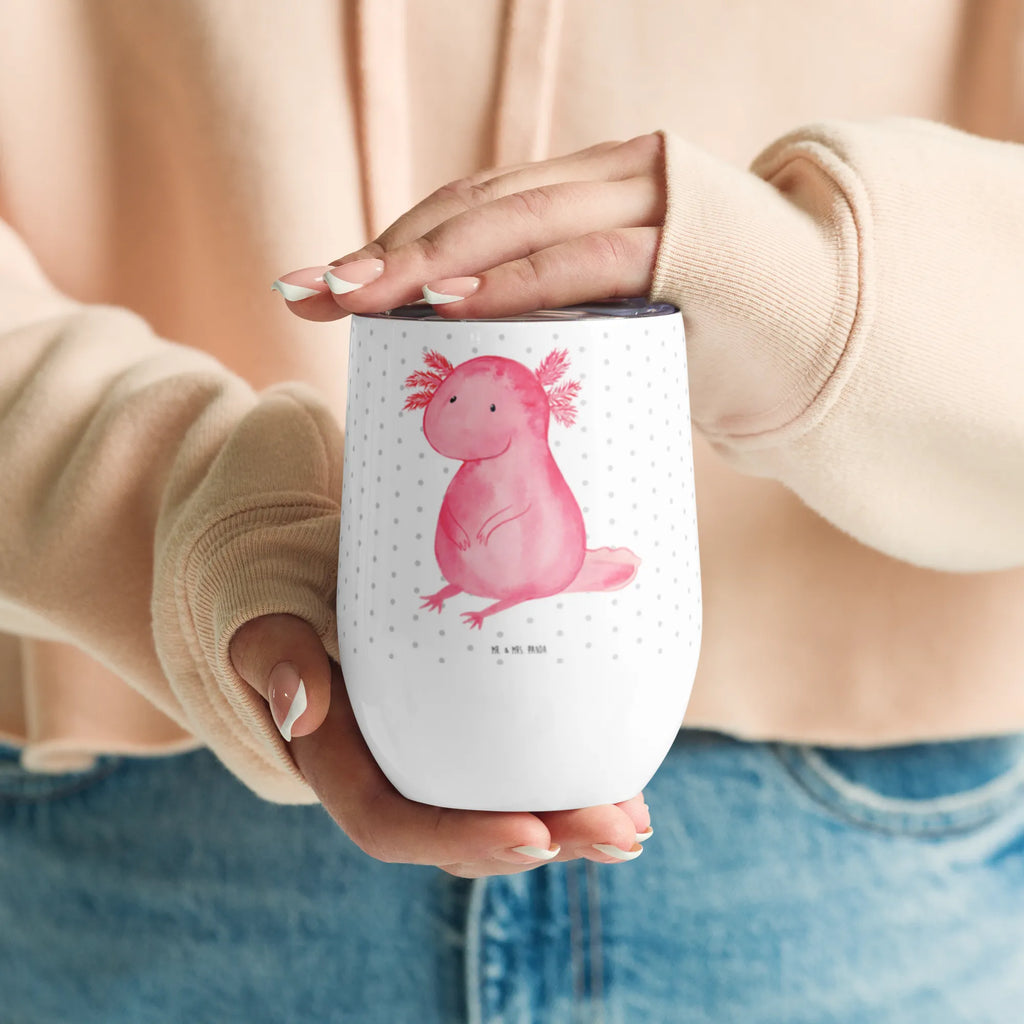 Wine cup axolotl zero wine glasses, wine goblet, wine travel tumbler, hot drinks, premium wine tumbler, drinking cup, mulled wine cup, insulated tumbler, portable wine cup, stemless wine glasses, wine tumbler, Axolotl, Axelotl, marine animals, Mexican walking fish, salamander, happy, wisdom, contented, lifestyle, cheerful, Axolot, love, worldly wisdom, girlfriend
