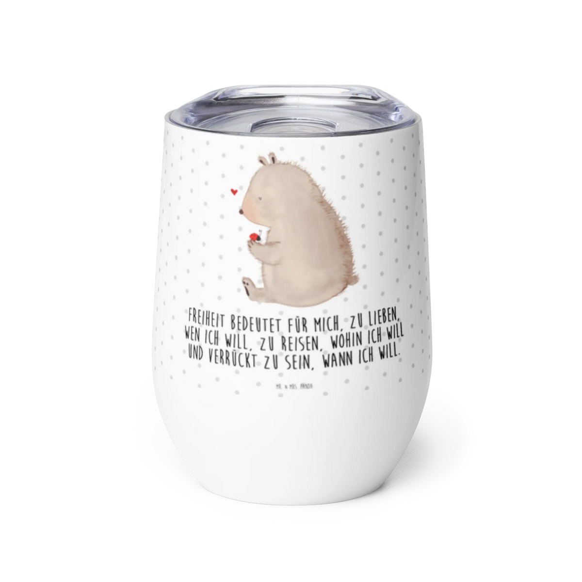 Weinbecher Bär Marienkäfer Thermo Becher, thermosbecher, isoliertasse, heißgetränkebecher, glühweinbecher, Isolierbecher, motivbecher, Edelstahl Weinbecher, Edelstahlbecher, reise kaffeebecher, edelstahl thermobecher, Reisebecher, Weintumbler, glühwein tasse, kaffee tasse, Wein Thermobecher, edelstahl isolierbecher, Outdoor Becher, Weinbecher, Thermobecher, Teddy, Bär, Teddybär, Freiheit, Liebe, Motivation, Das Leben Ist schön, Marienkäfer