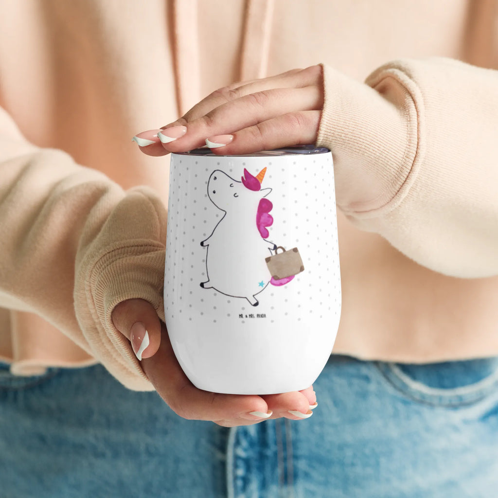 Wine cup unicorn Suitcase stemless wine glasses, wine travel tumbler, insulated tumbler, mulled wine cup, hot drinks, wine tumbler, wine glasses, premium wine tumbler, portable wine cup, drinking cup, wine goblet, unicorn, unicorns, suitcase, travel, adventure, Unicorn, traveler gift, holiday present, luggage, traveling