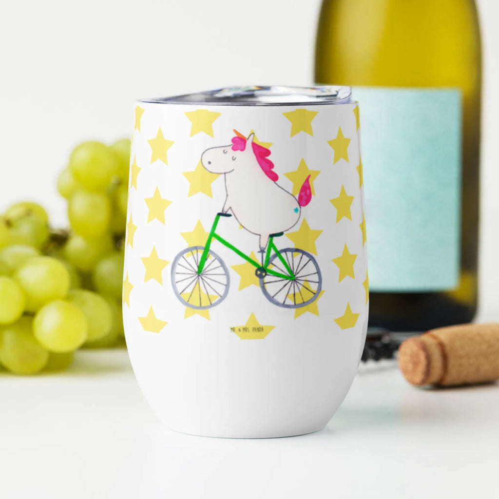 Wine cup unicorn cyclist insulated tumbler, portable wine cup, wine glasses, premium wine tumbler, drinking cup, wine tumbler, stemless wine glasses, wine goblet, hot drinks, wine travel tumbler, mulled wine cup, unicorn, unicorns, grief, present, bike, fairy dust, luxury problem, cyclist gift, love affliction, wheel, cycling, confetti