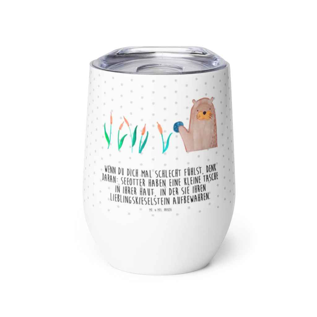 Kieliszek do wina wydra kamień Kuna, wydra, morska wydra