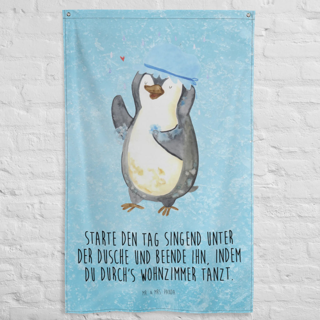 Tapestry Penguin have a shower Tapestry, Decoration, Wall hanging, Boho, Penguin, North Pole, Winter, Penguins, life motto, shower, new start, penguins, motivation, new beginning, being happy