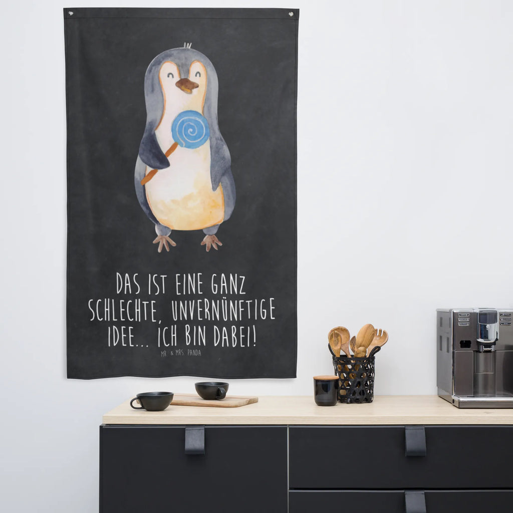 Wandteppich Pinguin Lolli Wand Deko, Kinderzimmer Wanddeko, Tapestry, Kinderzimmer, Wandbild, Kinderzimmer Wand, Boho, Textil-Kunst, Wandteppich, Wandtuch, Dekoration, Schmuck-Wandbehang, Kinderzimmer Deko, Tapisserie, Wanddeko, Wandbehang, Pinguin, Blödsinn, Lolli, Rebell, Pinguine, Rabauke, Spruch, Gauner, Ganove, Süßigkeiten