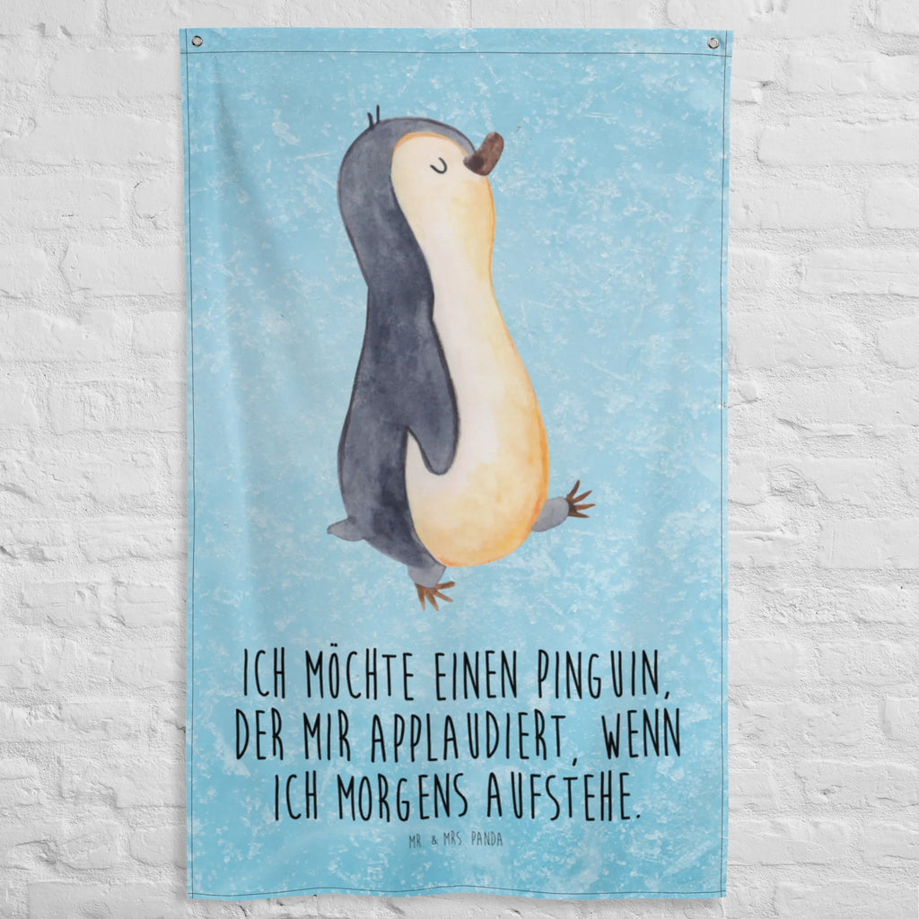 Wandteppich Pinguin marschierend Wandbehang, Wand Deko, Boho, Kinderzimmer Wanddeko, Wandtuch, Wandbild, Tapisserie, Kinderzimmer Deko, Schmuck-Wandbehang, Tapestry, Textil-Kunst, Kinderzimmer Wand, Wandteppich, Pinguin, Bruder, Frühaufsteher, Langschläfer, Pinguine, Schwester, Familie