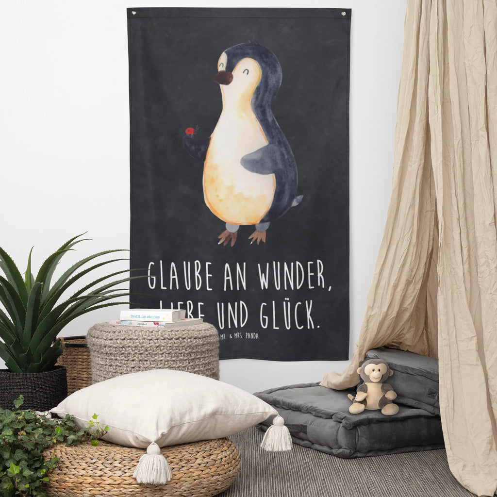 Wandteppich Pinguin Marienkäfer Wandbehang, Schmuck-Wandbehang, Wand Deko, Tapestry, Kinderzimmer, Wanddeko, Wandbild, Kinderzimmer Deko, Wandteppich, Dekoration, Wandtuch, Tapisserie, Kinderzimmer Wand, Textil-Kunst, Kinderzimmer Wanddeko, Boho, Pinguin, Glück, Freude, Marienkäfer, Liebe, Wunder, Lebensfreude, Pinguine