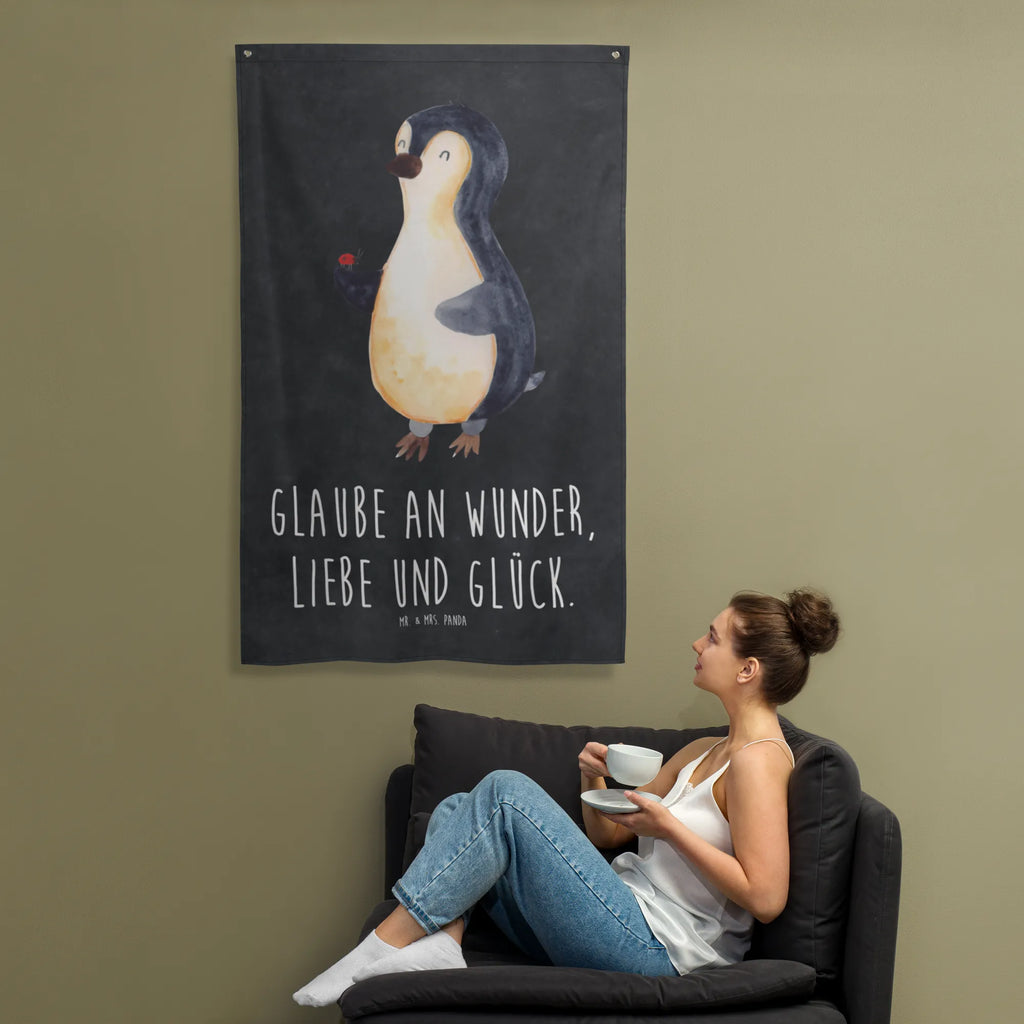 Wandteppich Pinguin Marienkäfer Wandbehang, Schmuck-Wandbehang, Wand Deko, Tapestry, Kinderzimmer, Wanddeko, Wandbild, Kinderzimmer Deko, Wandteppich, Dekoration, Wandtuch, Tapisserie, Kinderzimmer Wand, Textil-Kunst, Kinderzimmer Wanddeko, Boho, Pinguin, Glück, Freude, Marienkäfer, Liebe, Wunder, Lebensfreude, Pinguine