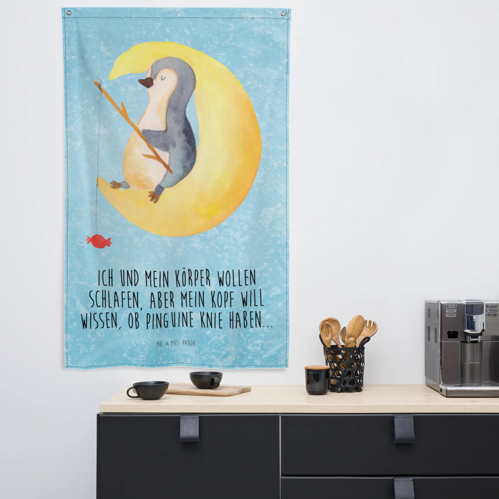 Wandteppich Pinguin Mond Wandtuch, Wandbild, Kinderzimmer Wand, Schmuck-Wandbehang, Tapestry, Boho, Kinderzimmer Wanddeko, Kinderzimmer Deko, Textil-Kunst, Wandteppich, Wand Deko, Tapisserie, Wandbehang, Pinguin, Einschlafen, Gästezimmer, Schlafstörungen, schlafen, Spruch, Pinguine, Nachtruhe, Schlafzimmer