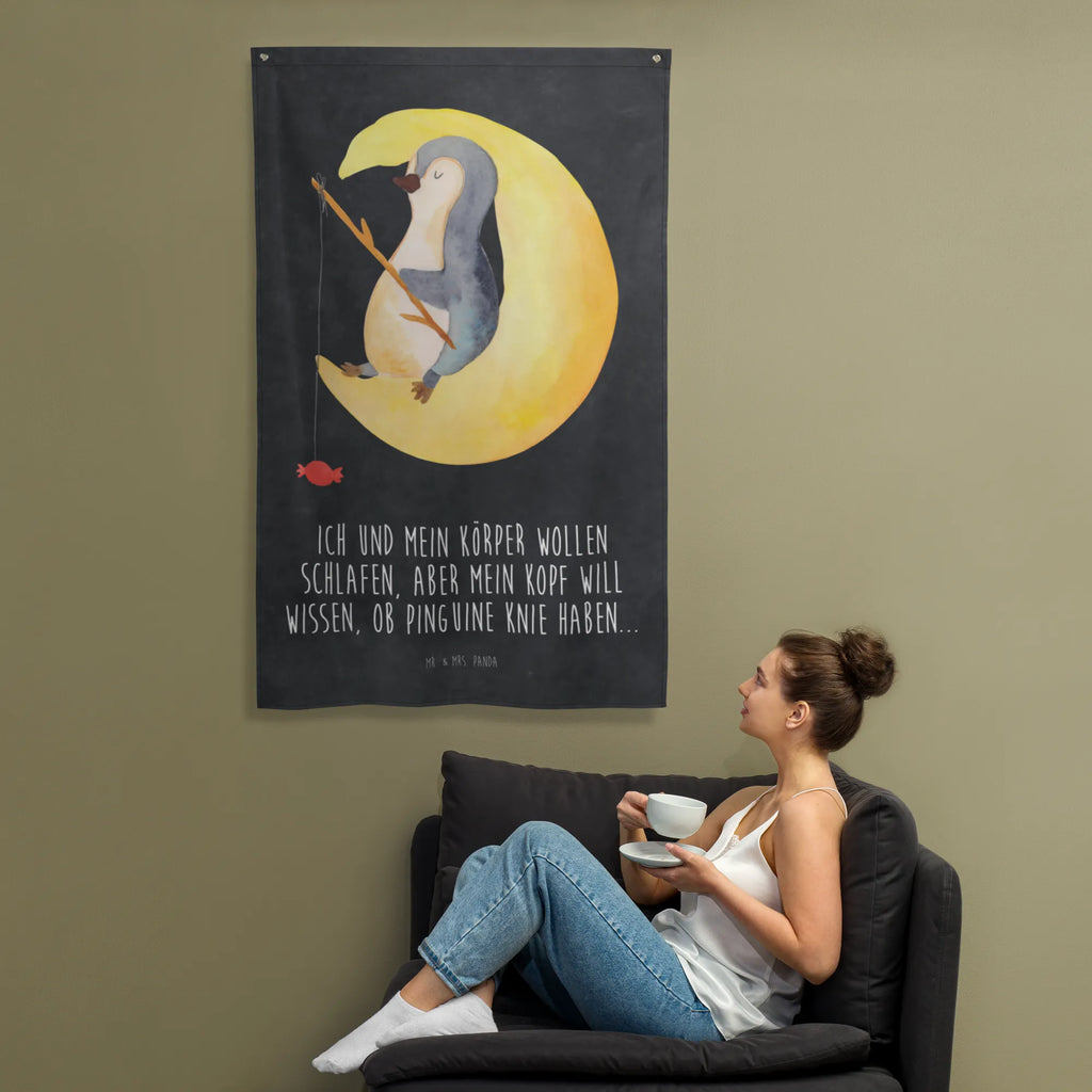 Wandteppich Pinguin Mond Wandtuch, Wandbild, Kinderzimmer Wand, Schmuck-Wandbehang, Tapestry, Boho, Kinderzimmer Wanddeko, Kinderzimmer Deko, Textil-Kunst, Wandteppich, Wand Deko, Tapisserie, Wandbehang, Pinguin, Einschlafen, Gästezimmer, Schlafstörungen, schlafen, Spruch, Pinguine, Nachtruhe, Schlafzimmer