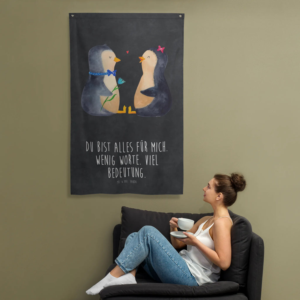 Wandteppich Pinguin Pärchen Wandbild, Kinderzimmer, Wand Deko, Dekoration, Boho, Wanddeko, Wandbehang, Kinderzimmer Wand, Kinderzimmer Wanddeko, Schmuck-Wandbehang, Textil-Kunst, Kinderzimmer Deko, Tapestry, Tapisserie, Wandtuch, Wandteppich, Pinguin, Pinguine, Hochzeitstag, Hochzeit, Liebesbeweis, Liebe, Verlobung, Jahrestag, große Liebe, Hochzeitsgeschenk, Liebesgeschenk, Traumpaar, Liebespaar