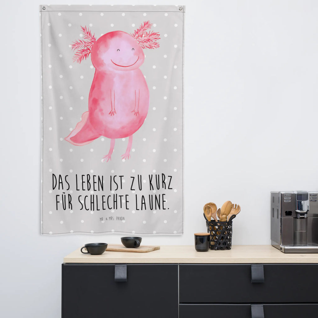 Wandteppich Axolotl glücklich Kinderzimmer, Schmuck-Wandbehang, Textil-Kunst, Tapestry, Dekoration, Wand Deko, Kinderzimmer Wand, Wandteppich, Kinderzimmer Wanddeko, Wanddeko, Kinderzimmer Deko, Wandbehang, Tapisserie, Wandtuch, Boho, Wandbild, Axolotl, Molch, gute Laune, Schwanzlurch, Lurche, Motivation, Axolot, Lurch