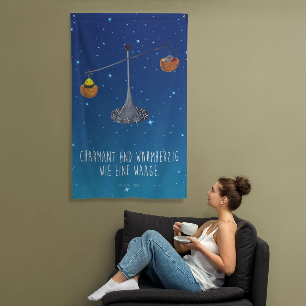 Tapestry Star sign Scale Wall hanging, Decoration, Tapestry, Boho, constellations, birthdays, astrology, zodiac, date of birth, month of birth, bee, Libra gift, birthday September, Libra zodiac sign, bumble bee, gift September, ladybird, birthday October, gift October, balance, Libra