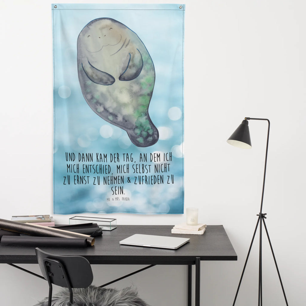 Wandteppich Seekuh happy Wandbild, Schmuck-Wandbehang, Wandteppich, Textil-Kunst, Tapisserie, Wandtuch, Kinderzimmer Wand, Kinderzimmer Wanddeko, Wand Deko, Boho, Wandbehang, Kinderzimmer Deko, Tapestry, Meer, Urlaub, Meerestiere, Seekuh, Freundin, Neuanfang, Respekt, Seekühe, Liebeskummer, Neustart, Achtsamkeit, Zufrieden, Selbstliebe