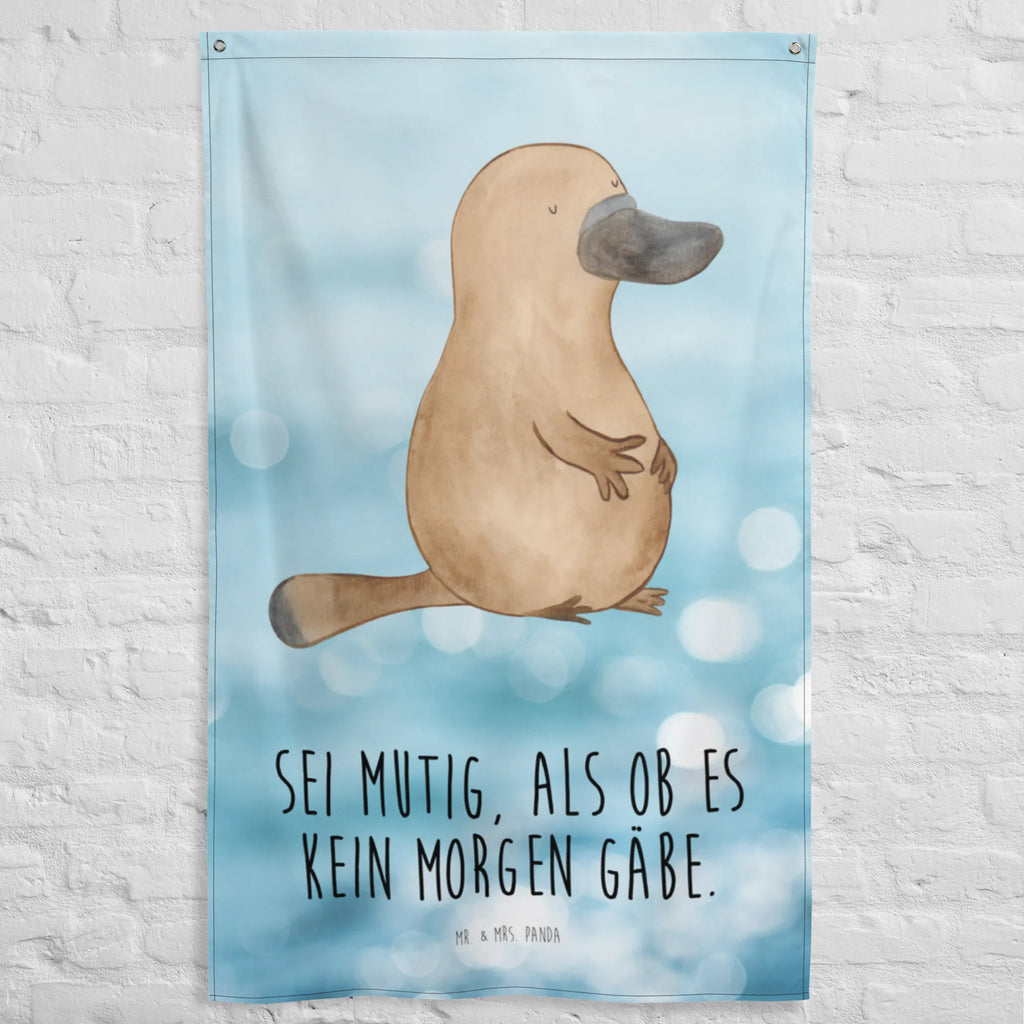 Tapestry platypus courage Tapestry, Boho, Wall hanging, Decoration, Seafood, aquatic animals, ocean, sea, fish, shells, corals, reef, whale, narwhal, sea urchin, lobster, platypus, turtle, manatee, crocodile, orca, shrimp, gifts for seafood lovers, water world, underwater animals, underwater world, vacation, deep sea, seafood fans, gift ideas, seafood decoration, seafood posters, Raodtrip, motivation, brave, training, world trip, wisdom, Platypus, office, work, courage, new beginning, new start