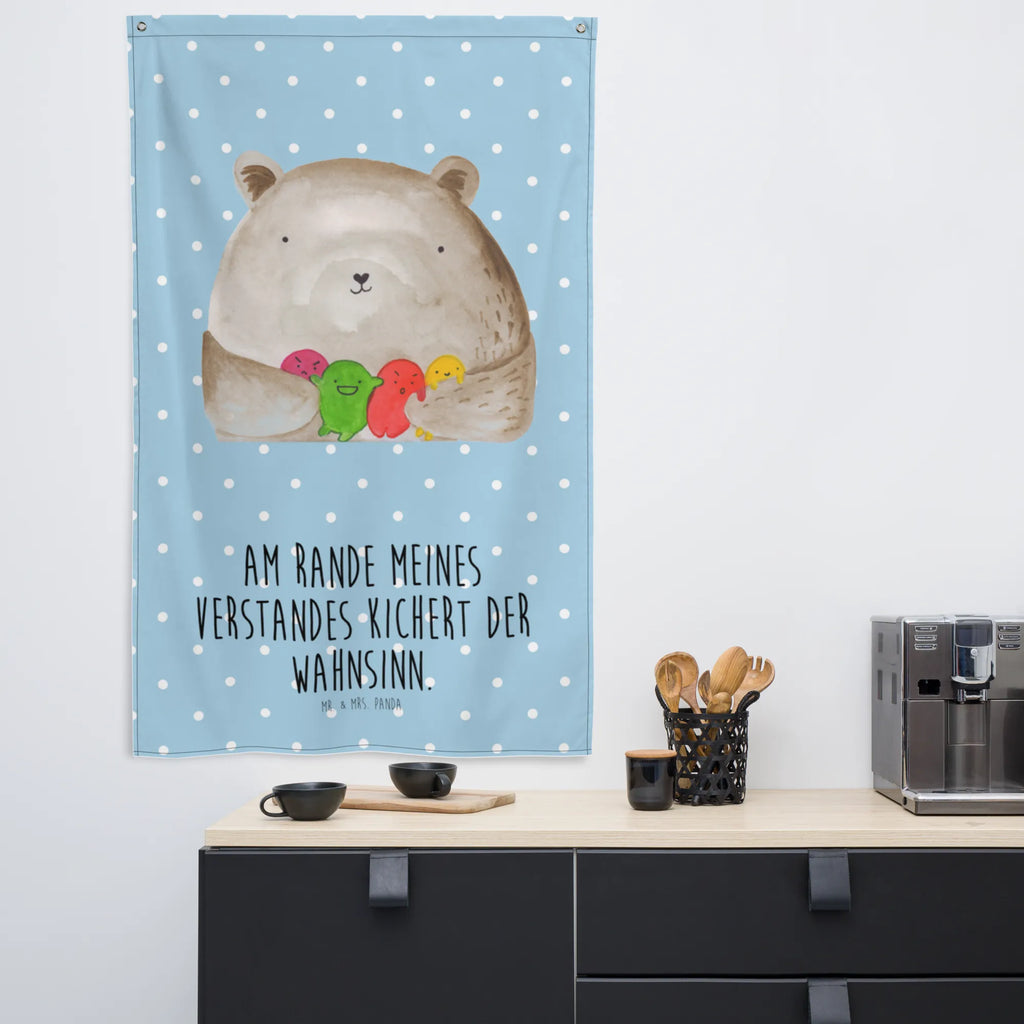 Wandteppich Bär Gefühl Kinderzimmer, Wandtuch, Textil-Kunst, Wandteppich, Wandbehang, Wand Deko, Dekoration, Schmuck-Wandbehang, Kinderzimmer Wand, Tapestry, Kinderzimmer Wanddeko, Tapisserie, Boho, Wanddeko, Wandbild, Kinderzimmer Deko, Bär, Teddy, Teddybär, Verrückt, Wahnsinn, Durchgedreht