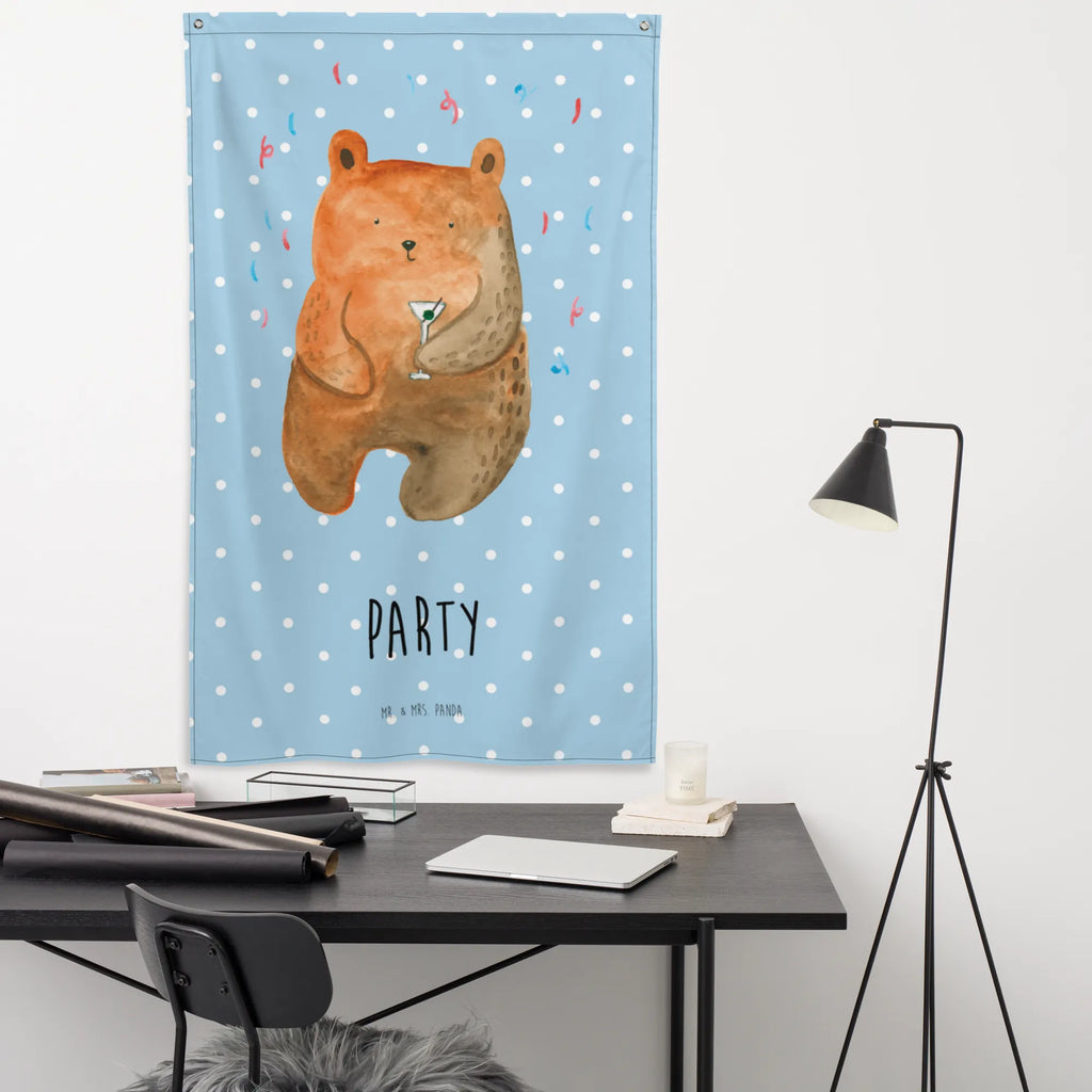 Wandteppich Bär Party Tapestry, Wandtuch, Boho, Wand Deko, Wandbild, Wandteppich, Kinderzimmer Wanddeko, Wandbehang, Textil-Kunst, Kinderzimmer Wand, Tapisserie, Kinderzimmer Deko, Schmuck-Wandbehang, Teddy, Bär, Teddybär, Geschenk, Geburtstag, Gute Laune, Abfeiern, Feiern, Party, Lustig, Mitbringsel, Geburtstagsgeschenk