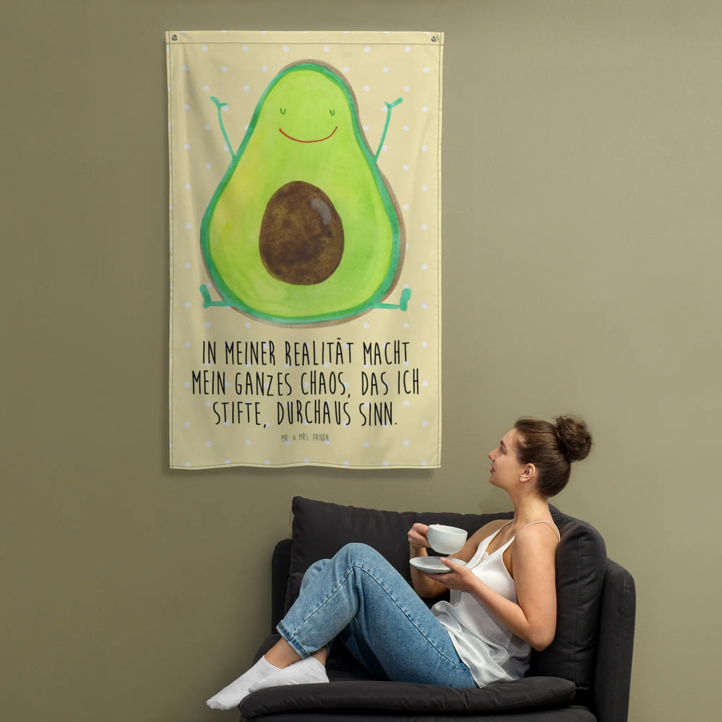 Wandteppich Avocado Happy Schmuck-Wandbehang, Wandteppich, Kinderzimmer Deko, Textil-Kunst, Wand Deko, Tapestry, Boho, Wandtuch, Wandbild, Kinderzimmer Wand, Tapisserie, Kinderzimmer Wanddeko, Wandbehang, Avocado, Veggie, Vegan, Gesund, Chaos
