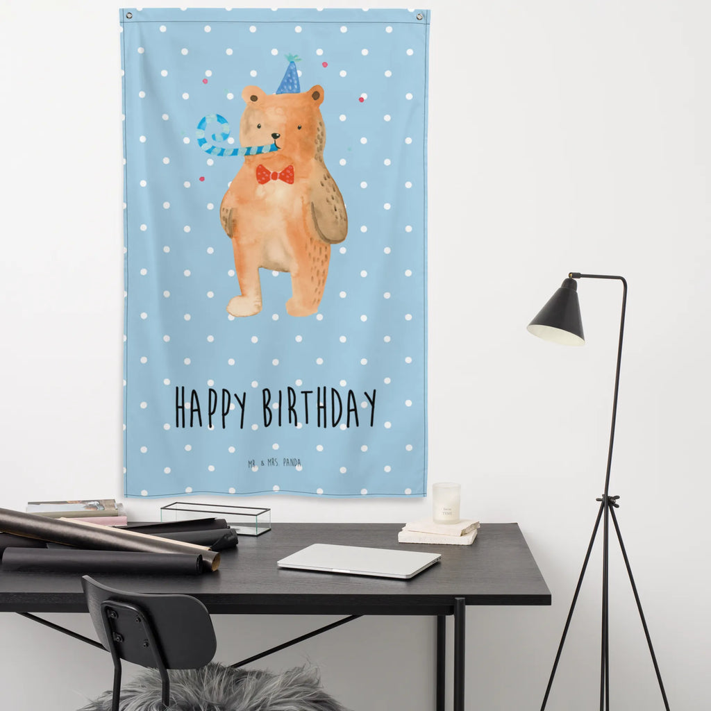 Tapestry bear Birthday Boho, Wall hanging, Tapestry, Decoration, bear, teddy, teddy bear, cuddly toy, Happy birthday