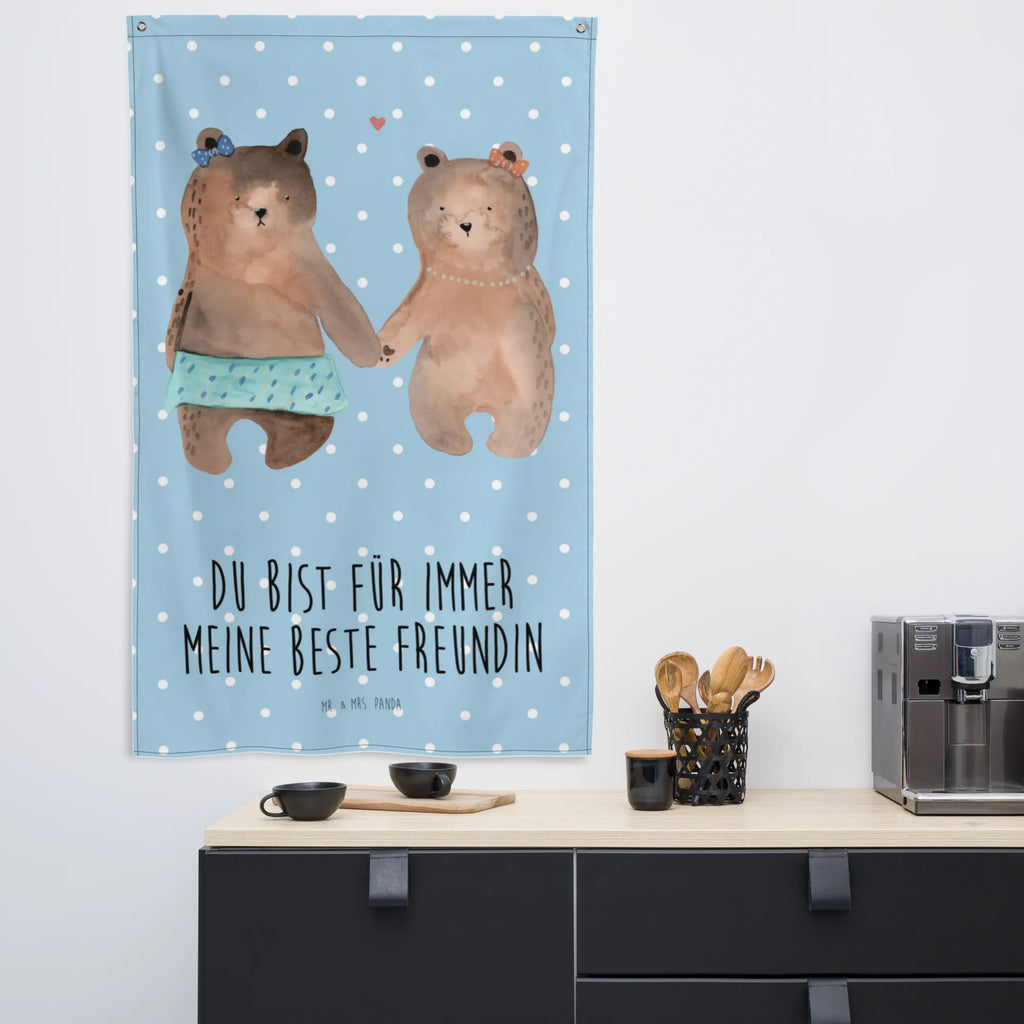 Tapestry bear Girlfriend Schmuck-Wandbehang, Wandteppich, Wand Deko, Wandbehang, Tapisserie, Boho, Textil-Kunst, Kinderzimmer Wanddeko, Kinderzimmer Deko, Wandbild, Tapestry, Wandtuch, Kinderzimmer Wand, Teddy, Bär, Teddybär, Bär Freundin Beste Freund Liebe Liebesbeweis Verliebt Kumpel Kumpeliene