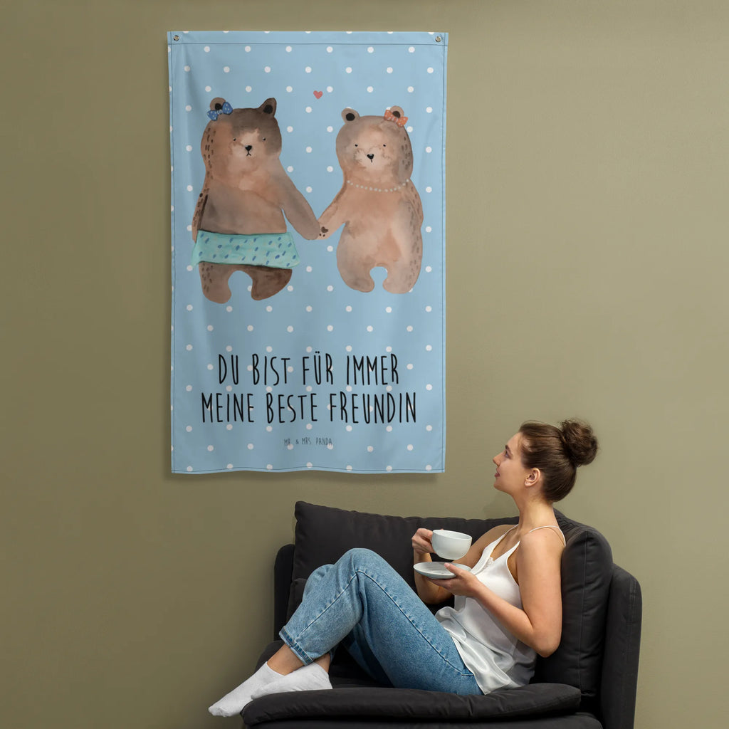 Tapestry bear Girlfriend Schmuck-Wandbehang, Wandteppich, Wand Deko, Wandbehang, Tapisserie, Boho, Textil-Kunst, Kinderzimmer Wanddeko, Kinderzimmer Deko, Wandbild, Tapestry, Wandtuch, Kinderzimmer Wand, Teddy, Bär, Teddybär, Bär Freundin Beste Freund Liebe Liebesbeweis Verliebt Kumpel Kumpeliene