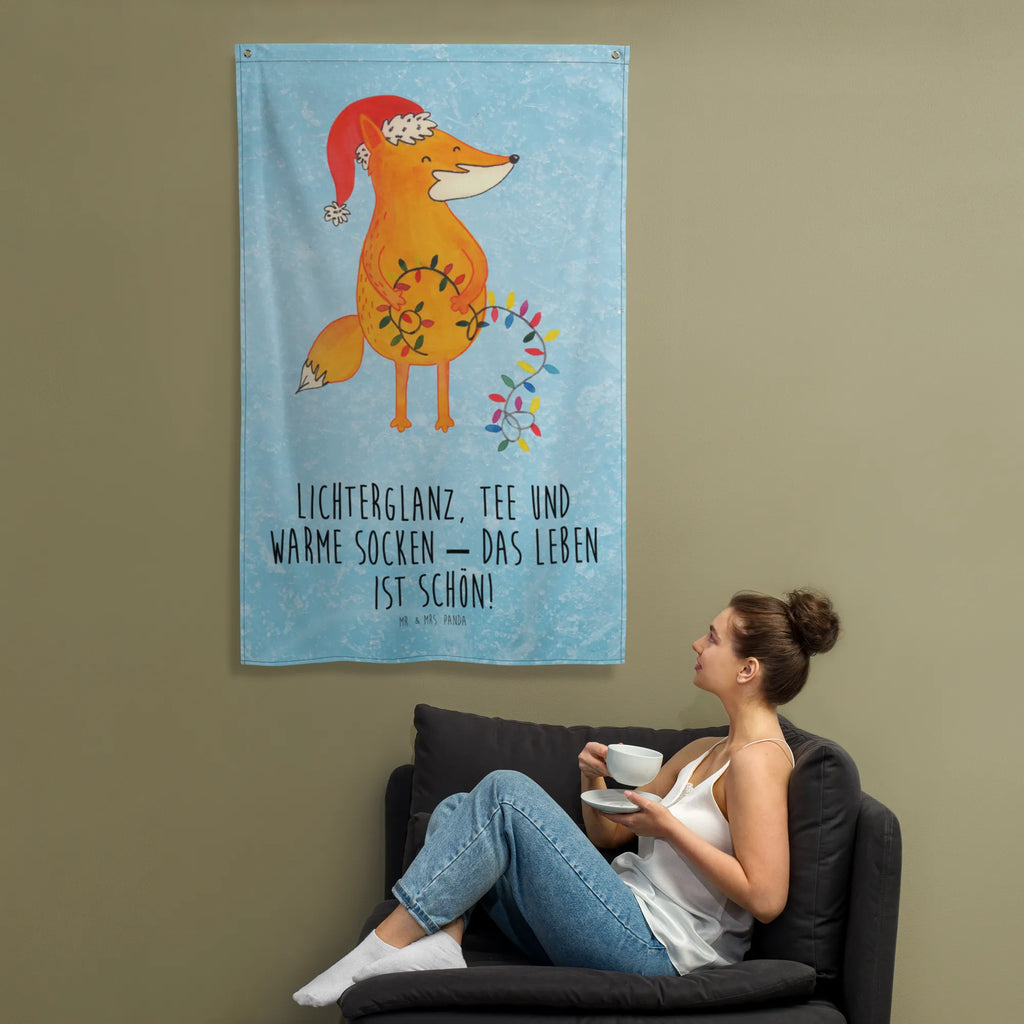 Tapestry Fox Christmas Tapestry, Wall hanging, Boho, Decoration, Winter, Christmas, Christmas time, snow, Gift Christmas, Saying beautiful, Santa Claus, Christmas Eve, Fox, Foxes