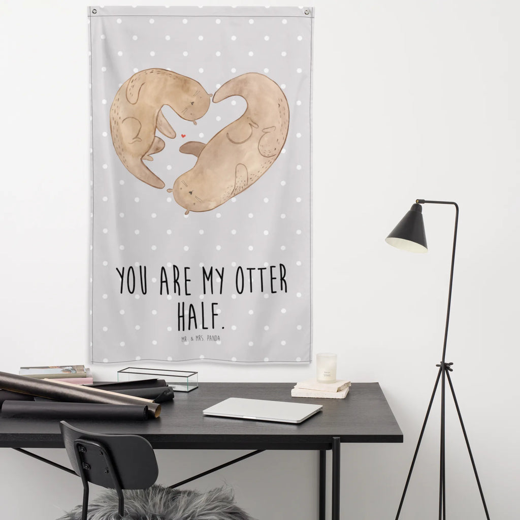 Tapestry otter Heart Boho, Tapestry, Decoration, Wall hanging, otter, marten, sea otter, European otter, water mammal, aquatic animal, baby otter, predator, water, otter gifts, animal lover, gift ideas for animal lovers, animal, mammal, water animal, gifts for people in love, engagement, heart, love gift, proof of love, better half, anniversary, wedding day, love you, life together, love